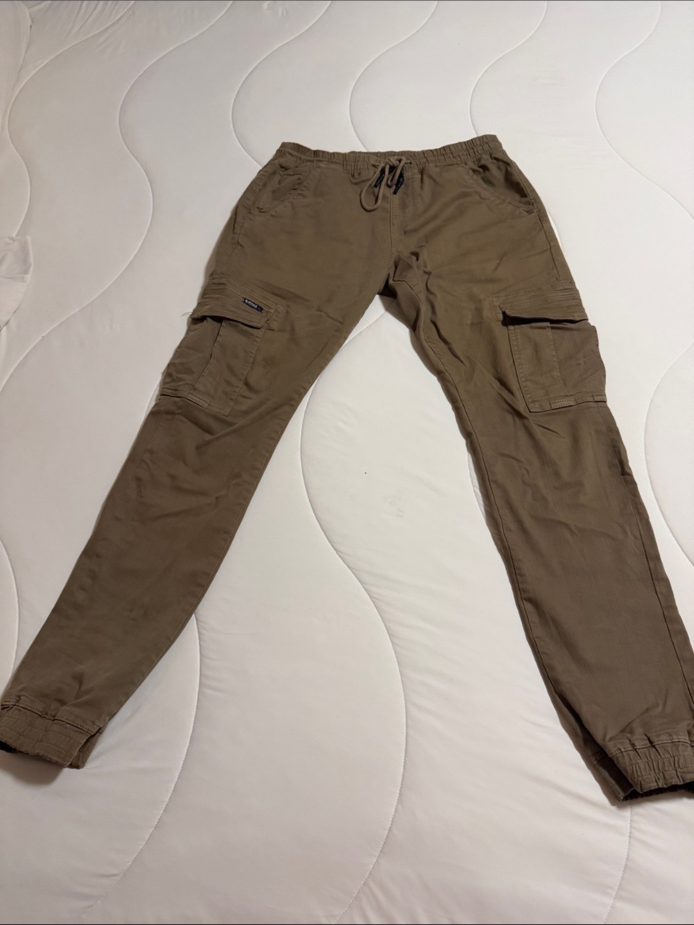 Buffalo David Bitton Olive Brown Cargo Jogger Pants